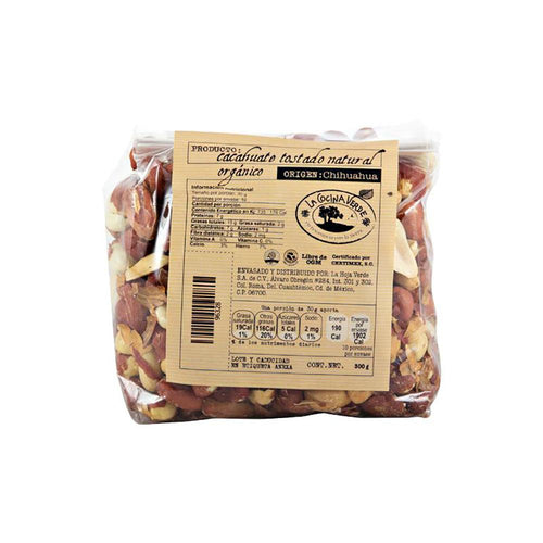 Cacahuate Organico Tostado Pelado 300 G.