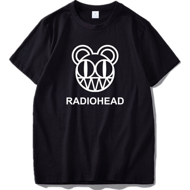 Radiohead T Shirt EU Size 100% Cotton Electronic Music Band Tops Clothing Short Sleeve Comfortable O-Neck Homme