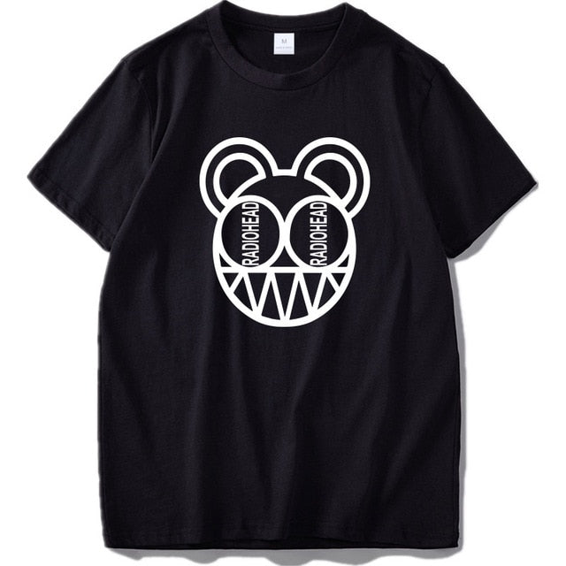 Radiohead T Shirt EU Size 100% Cotton Electronic Music Band Tops Clothing Short Sleeve Comfortable O-Neck Homme