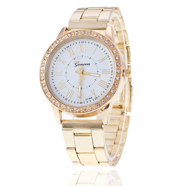 Timeflyz Fashion Women Watches Geneva Classic Women's Diamond Gold Wrist Watch Ladies Watch Dress Clock relogio masculino reloj mujer