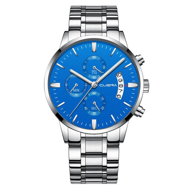 DROP SHIPPING Mens Watches Top Brand Luxury Chronograph Watch Men Quartz Steel Watches 2019 Black Male Watches Relogio Masculino