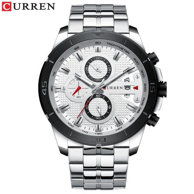 New Luxury Brand CURREN Quartz Watches Sporty Men Wristwatch with Stainless Steel Clock Male Casual Chronograph Watch Relojes