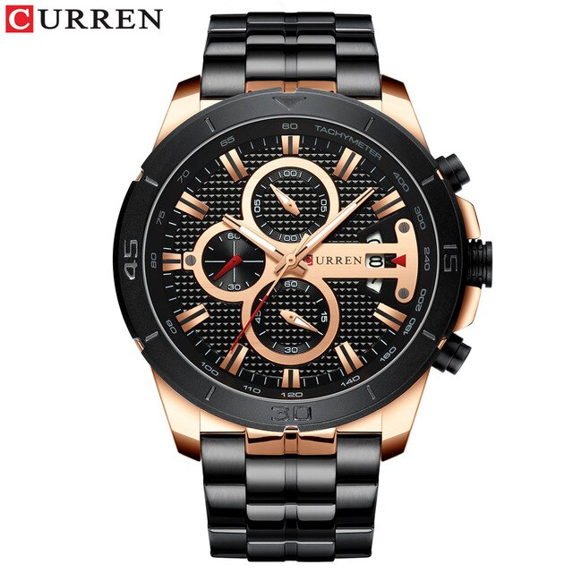 New Luxury Brand CURREN Quartz Watches Sporty Men Wristwatch with Stainless Steel Clock Male Casual Chronograph Watch Relojes