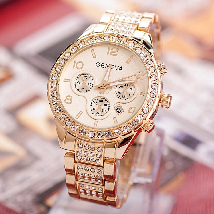 Women  Watches Stainless Steel Exquisite Watch Women Rhinestone Luxury Casual Quartz Watch Relojes Mujer 2019 New Arrivals 876