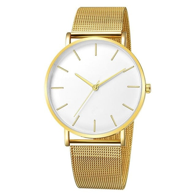 2019 Montre Femme Modern Women Watch Fashion Black Quartz Wristwatch Women Mesh Band Simple Watches Luxury Ladies Reloj Mujer