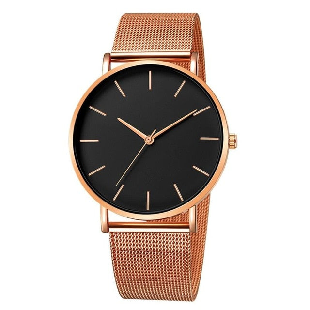 2019 Montre Femme Modern Women Watch Fashion Black Quartz Wristwatch Women Mesh Band Simple Watches Luxury Ladies Reloj Mujer