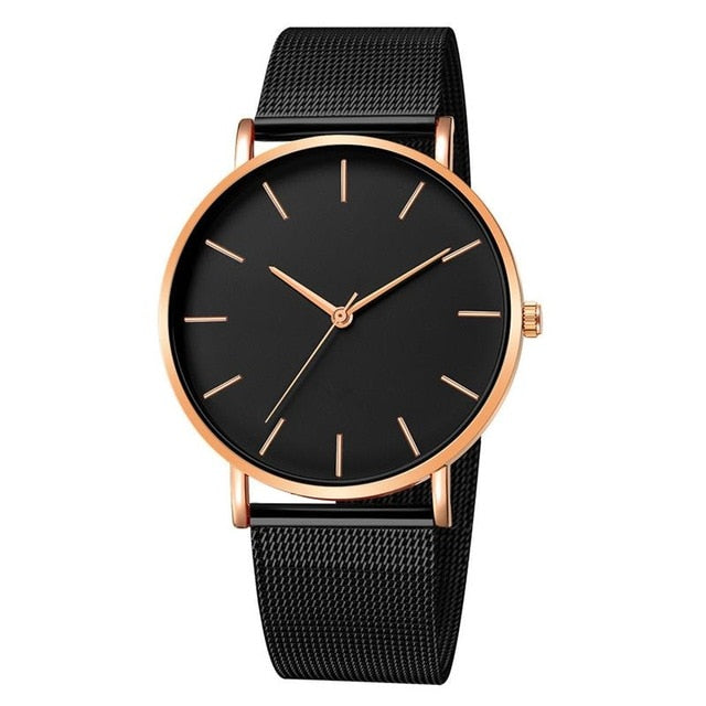 2019 Montre Femme Modern Women Watch Fashion Black Quartz Wristwatch Women Mesh Band Simple Watches Luxury Ladies Reloj Mujer
