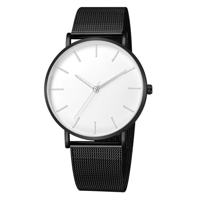 2019 Montre Femme Modern Women Watch Fashion Black Quartz Wristwatch Women Mesh Band Simple Watches Luxury Ladies Reloj Mujer