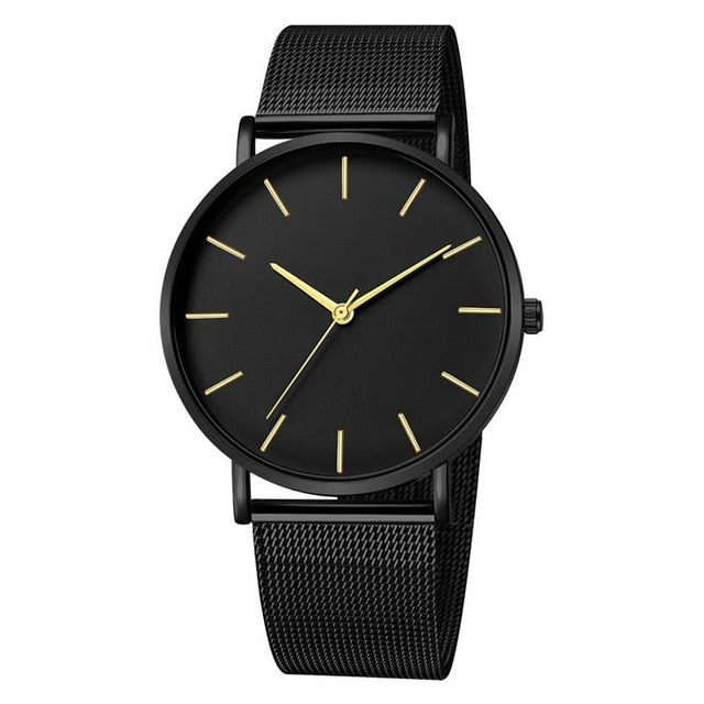 2019 Montre Femme Modern Women Watch Fashion Black Quartz Wristwatch Women Mesh Band Simple Watches Luxury Ladies Reloj Mujer